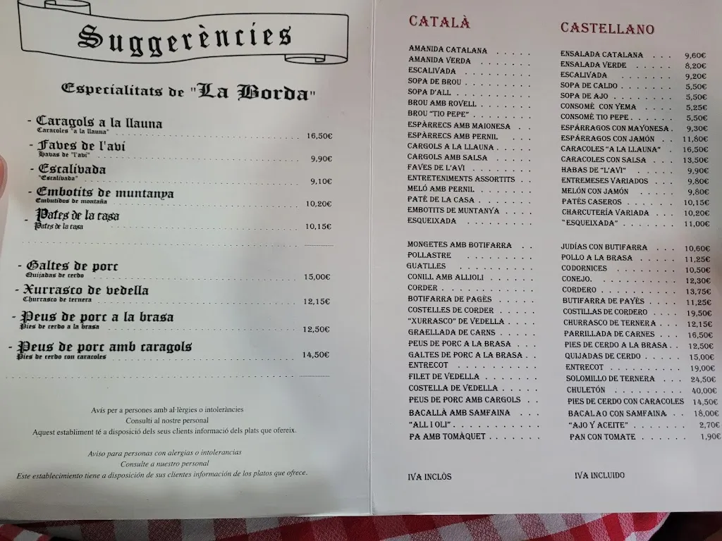 Menu_Restaurant La Borda_Montferrer i Castellbò_image_1