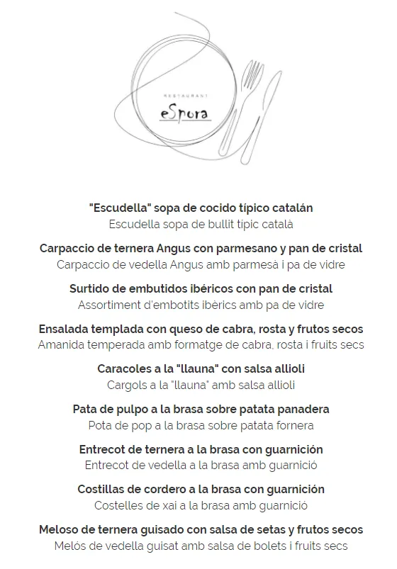 Menu_Restaurant eSpora _Montferrer i Castellbò_image_2