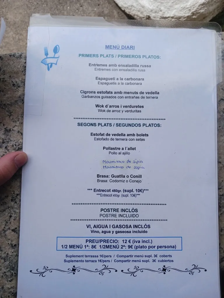 Menu_Restaurant Camping Gran Sol_Montferrer i Castellbò_immagine_1
