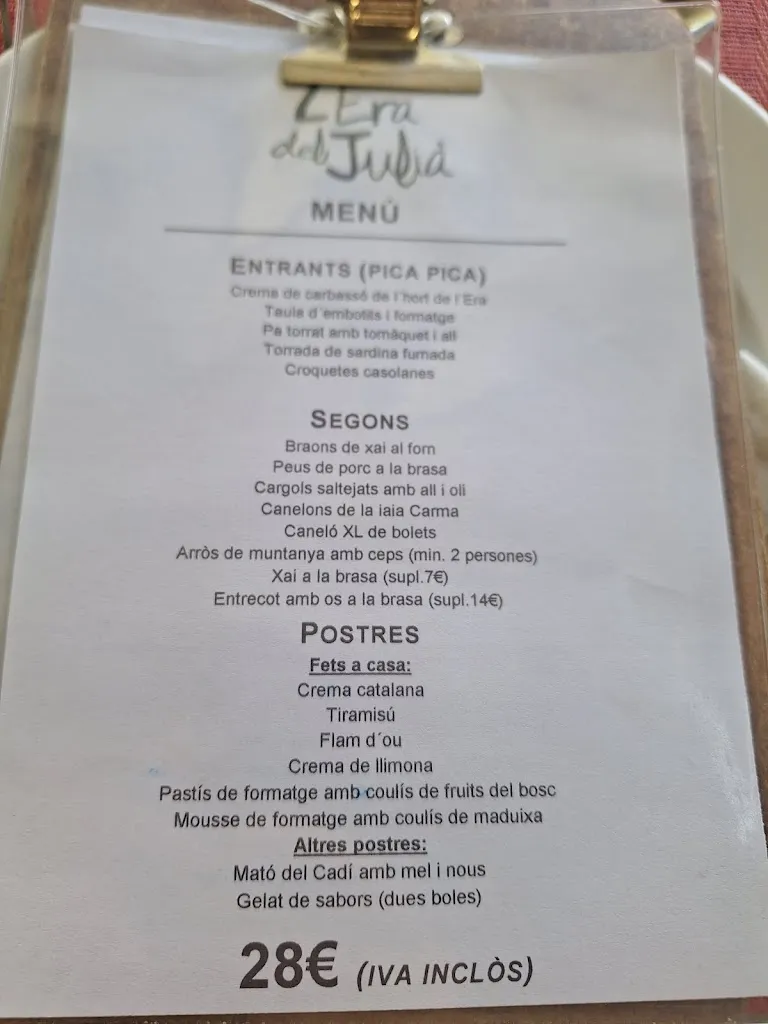 Menu_L'Era del Julià, Restaurant de muntanya_Montferrer i Castellbò_immagine_1