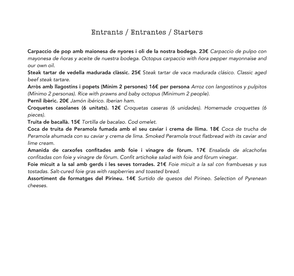Menu_Restaurant Arbeletxe_Montferrer i Castellbò_image_1