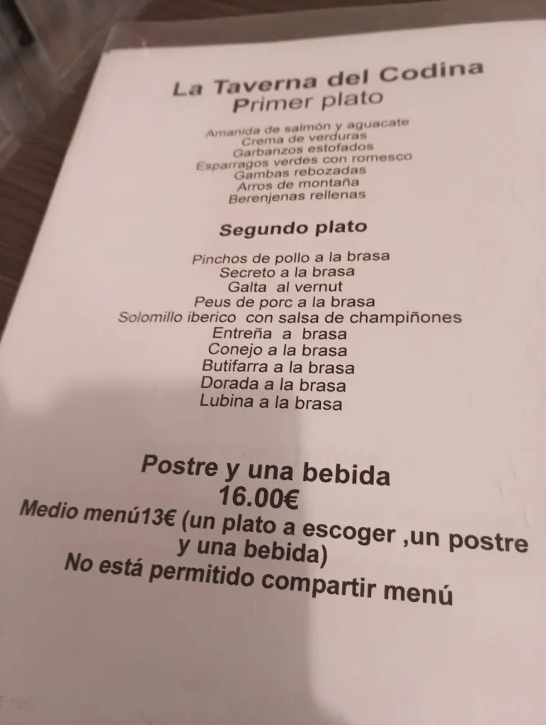 Menu_Taverna Del Codina_Montferrer i Castellbò_immagine_2