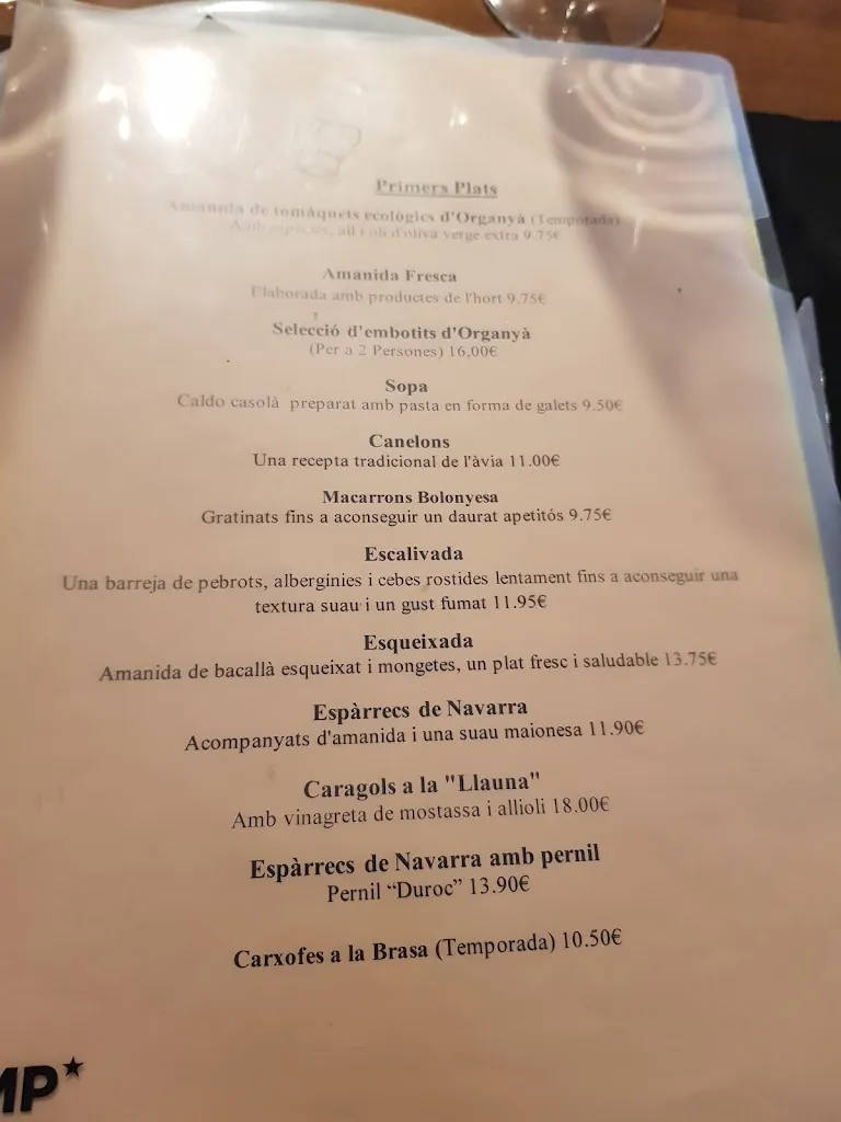 Menu_Restaurant Cal Jesús_Organyà_image_3