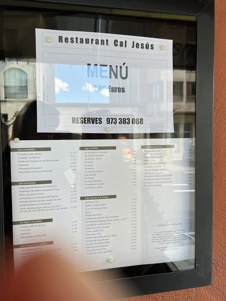 Menu_Restaurant Cal Jesús_Organyà_image_4