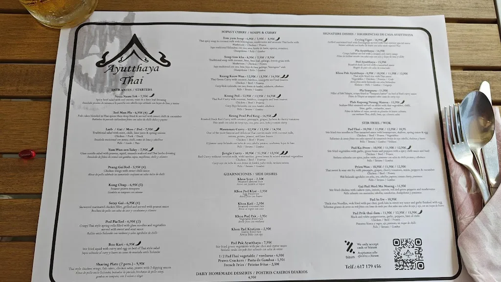 Menu_AYUTTHAYA THAI_Guardamar del Segura_image_1