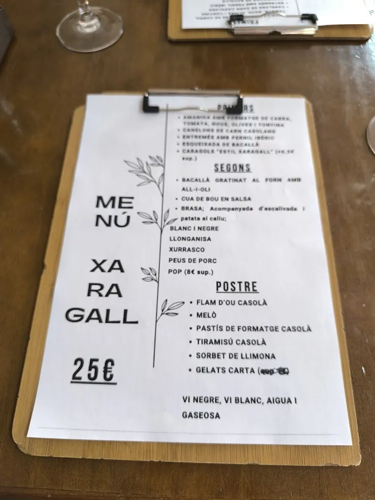 Menu_BAR RESTAURANT LO XARAGALL_Penelles_image_1
