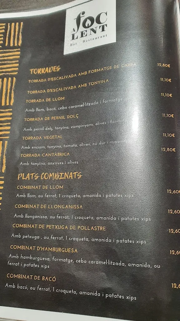 Menu_Restaurant A foc Lent Balaguer_Os de Balaguer_image_2