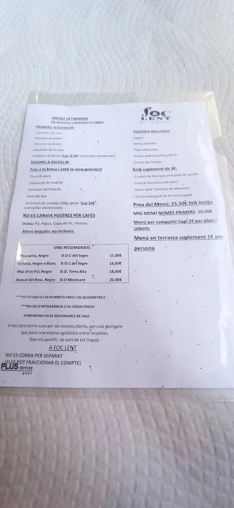 Menu_Restaurant A foc Lent Balaguer_Os de Balaguer_image_3