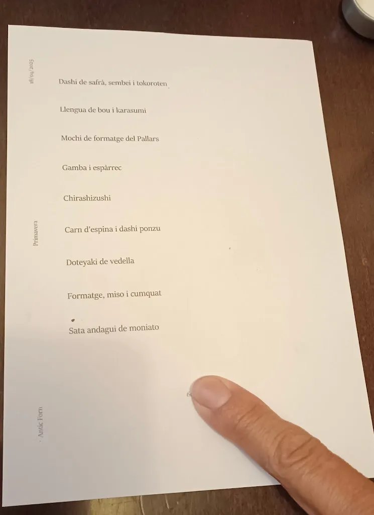 Menu_L'Antic Forn de Cervera_Plans de Sió Els_image_1