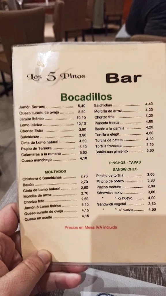 Menu_Los 5 Pinos_Pinós_image_1