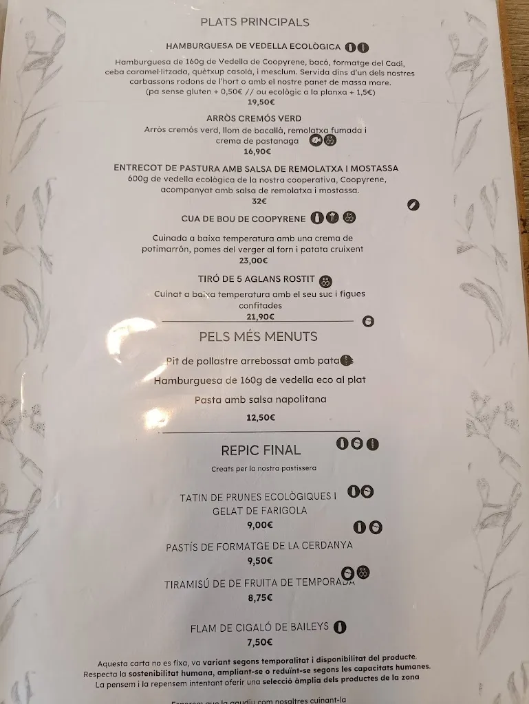 Menu_Arç Gastroteca Regenerativa_Prullans_immagine_2