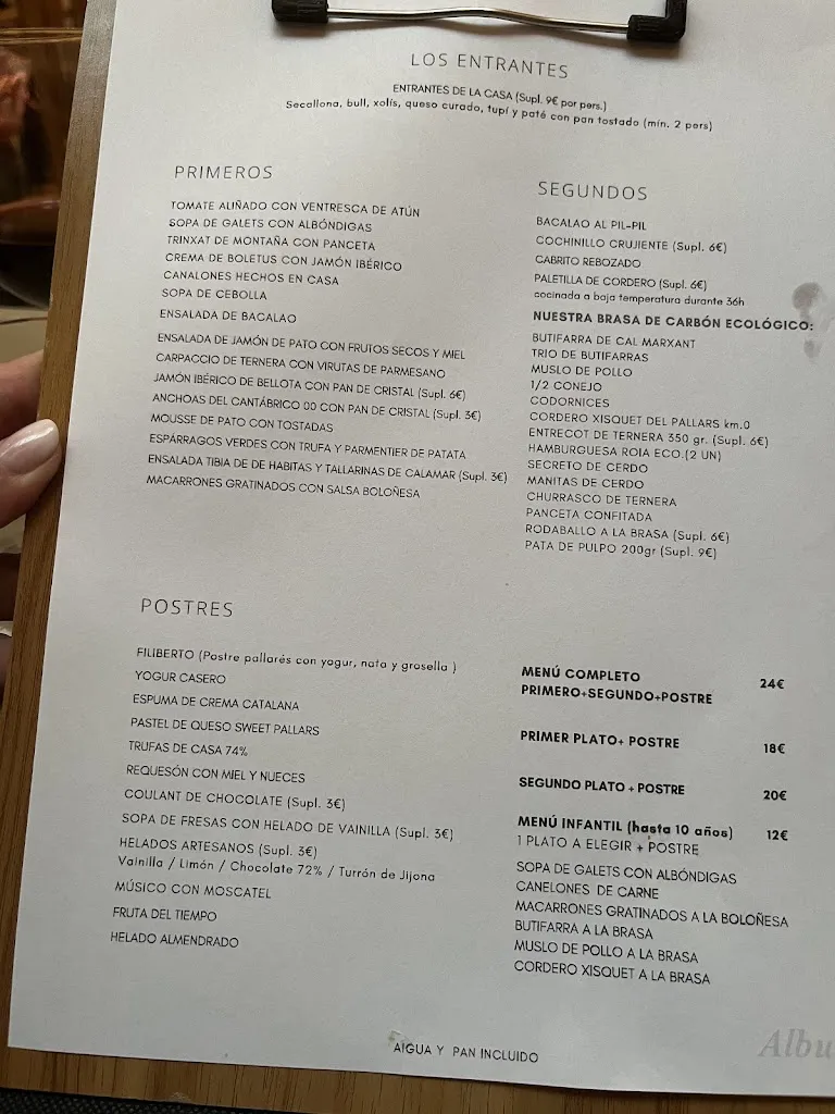 Menu_Albus Restaurant_Rialp_image_2