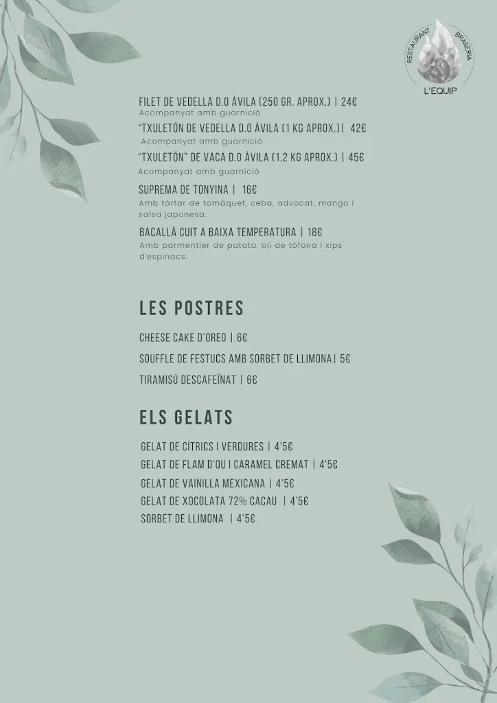 Menu_Restaurant Braseria L’equip | Restaurante en la Seu d'Urgell_Ribera dUrgellet_image_1