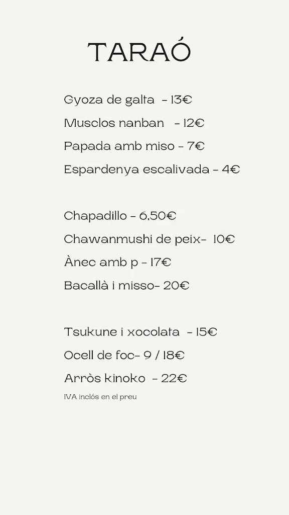 Menu_Taraó Restaurant_Ribera dUrgellet_image_1