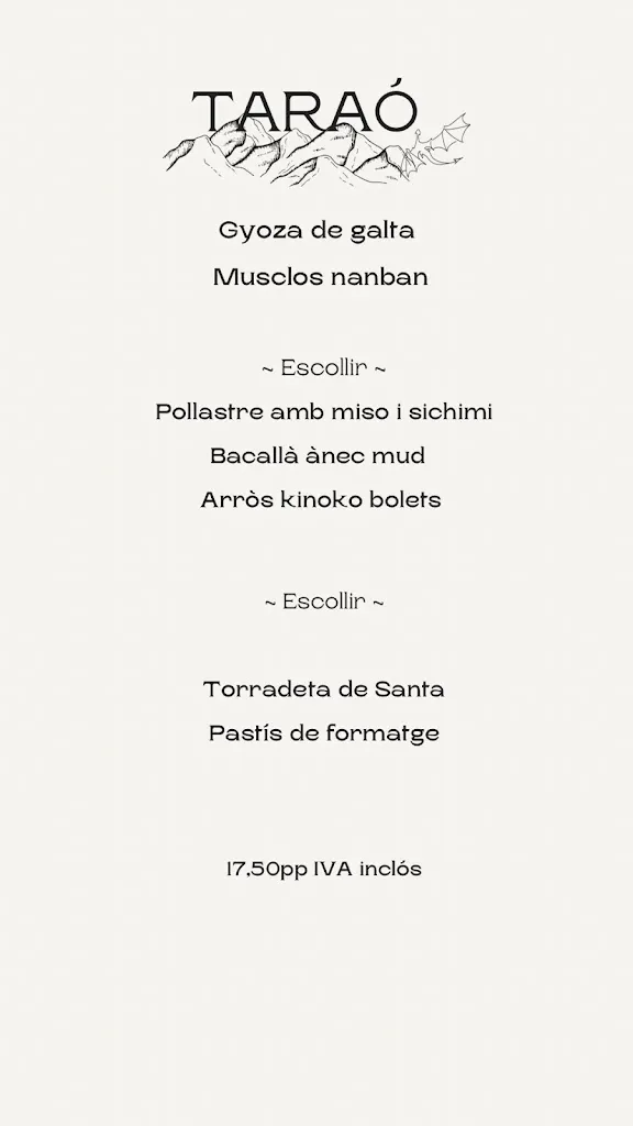 Menu_Taraó Restaurant_Ribera dUrgellet_image_2