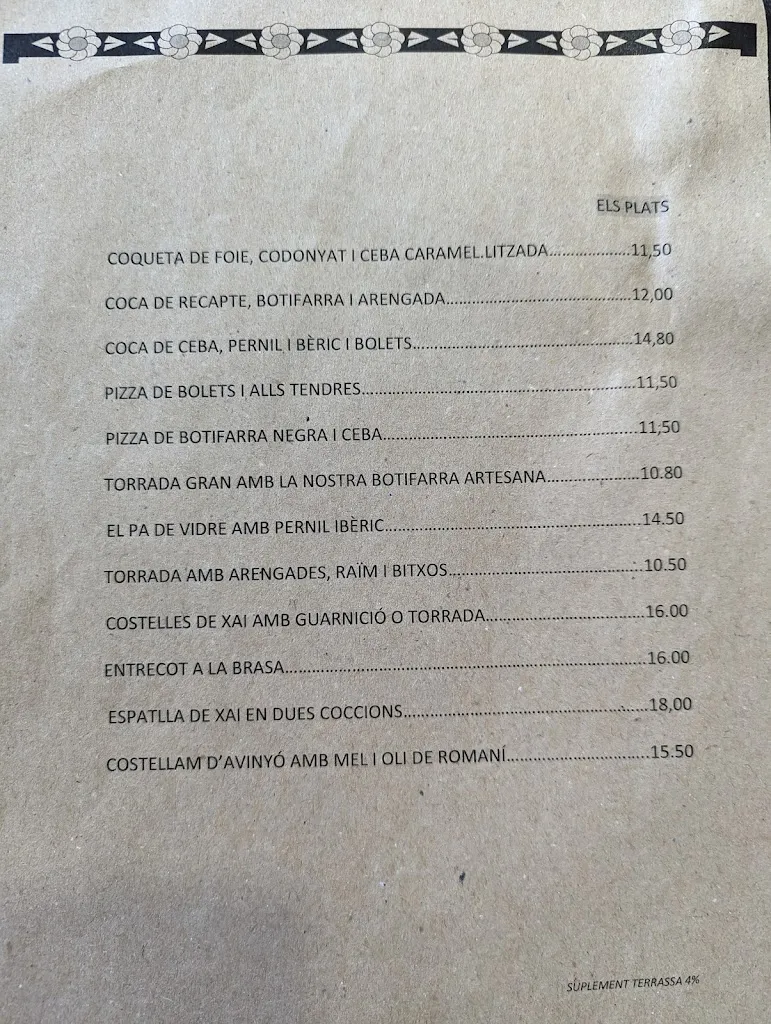 Menu_Restaurant La Mallola_Sanaüja_image_4