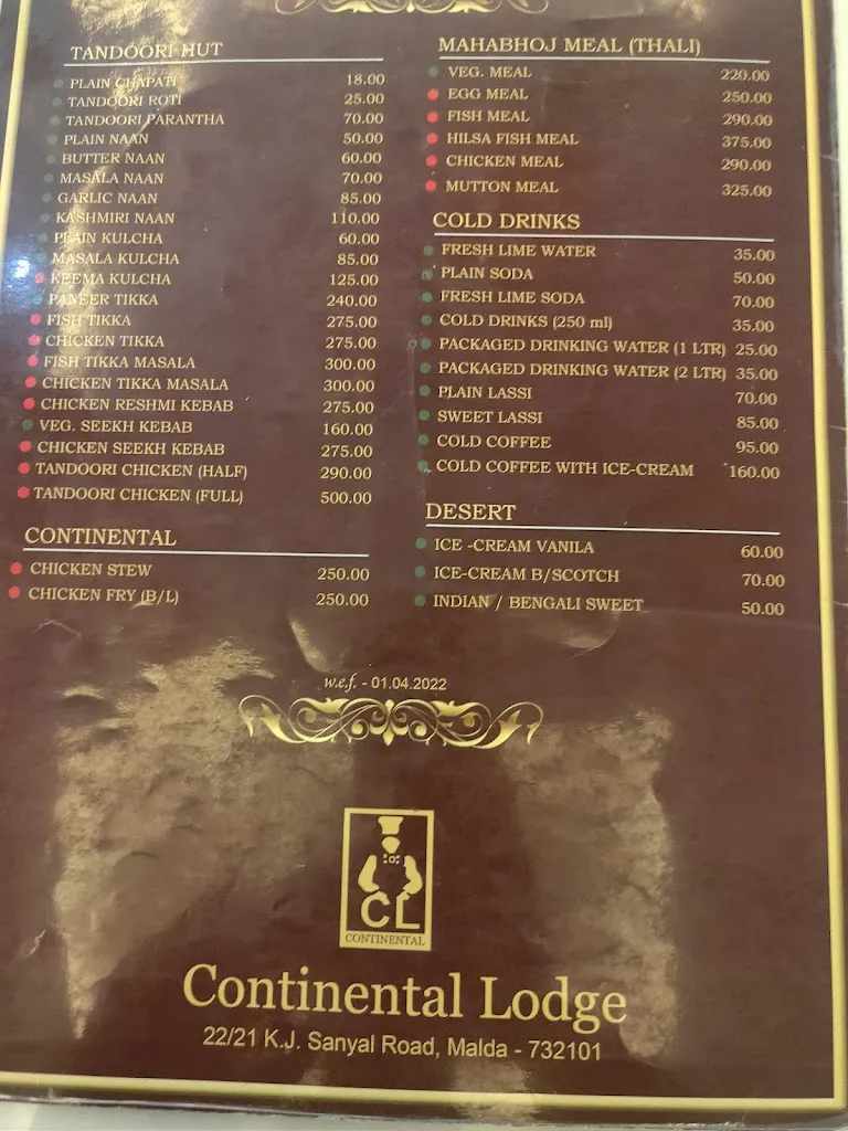Menu_Rajanigandha Restaurant_Maldà_image_4