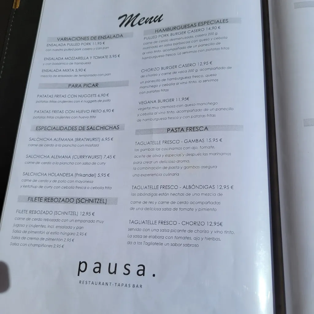 Menü_pausa Restaurante-Tapas Bar_Guardamar del Segura_Bild_2