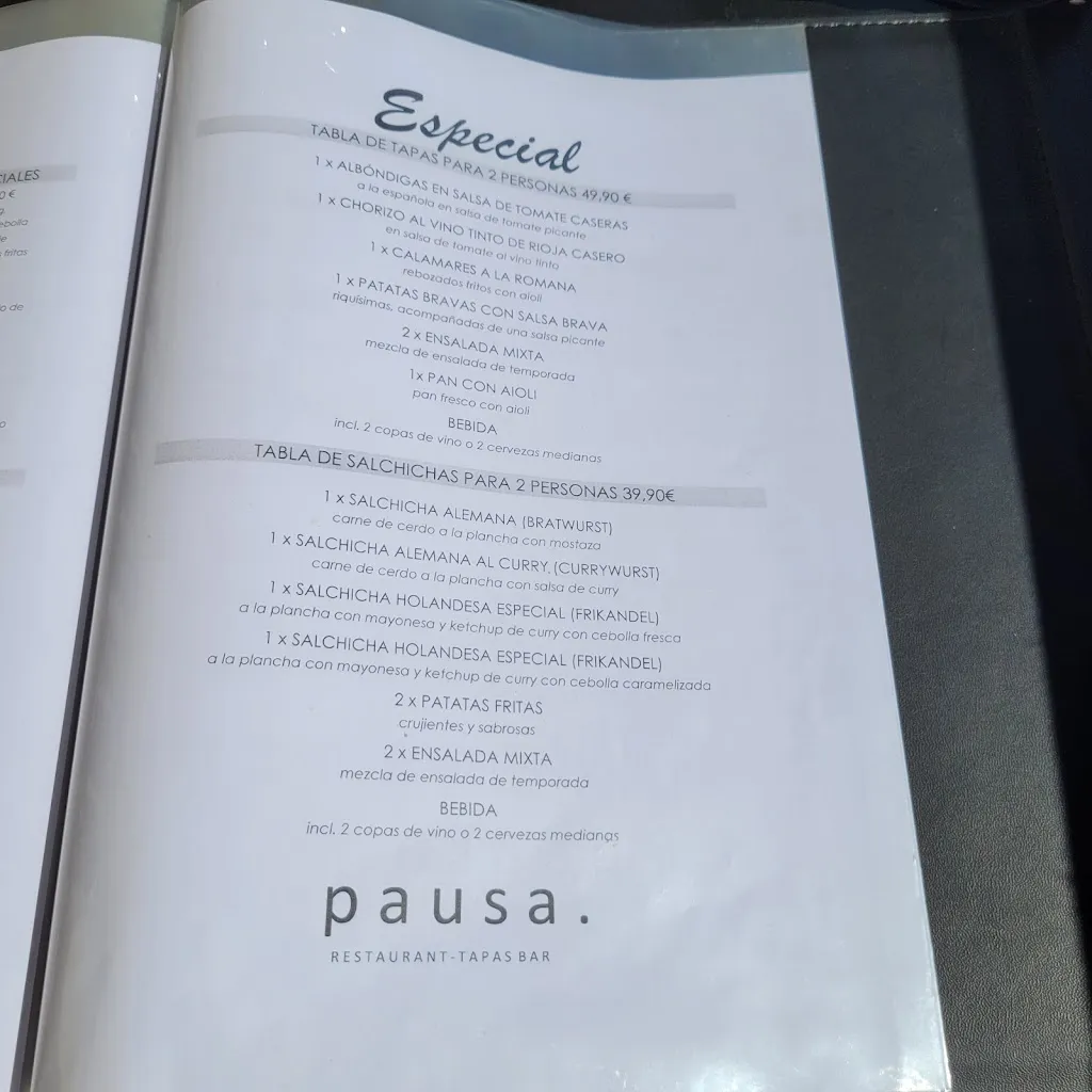 Menü_pausa Restaurante-Tapas Bar_Guardamar del Segura_Bild_3