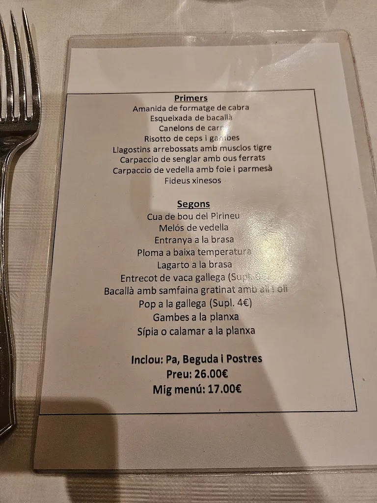 Menu_Bar Restaurant Ca la Maria_Sant Guim de Freixenet_image_2