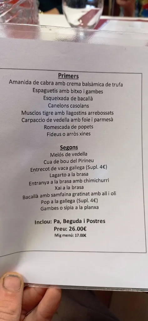 Menu_Bar Restaurant Ca la Maria_Sant Guim de Freixenet_image_3
