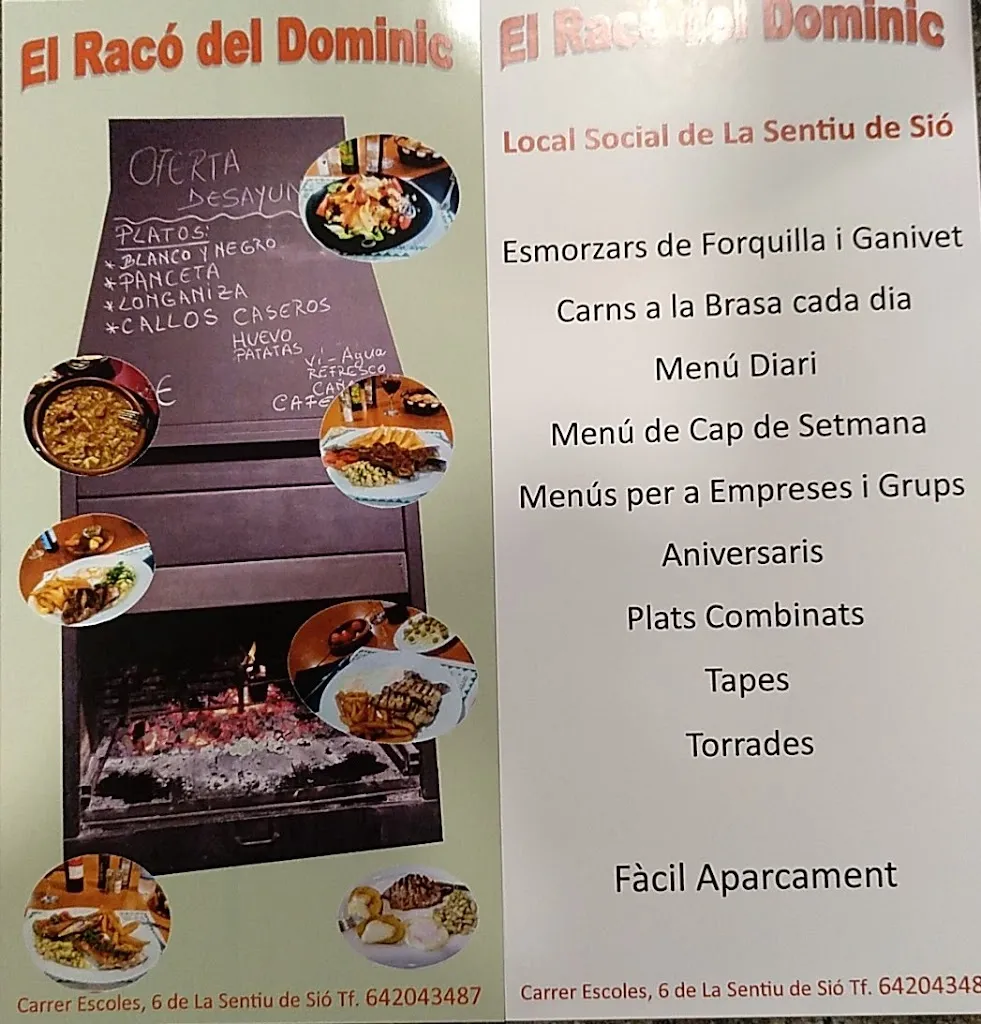 Menu_El Racó de Dominic_Sentiu de Sió La_image_1