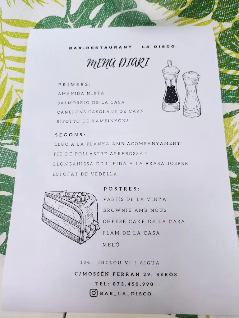 Menu_Restaurant La Disco Seròs_Seròs_image_3