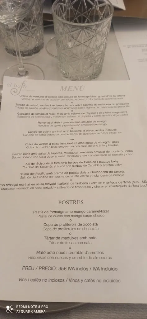 Menü_Restaurant El Buffi_Solsona_Bild_4