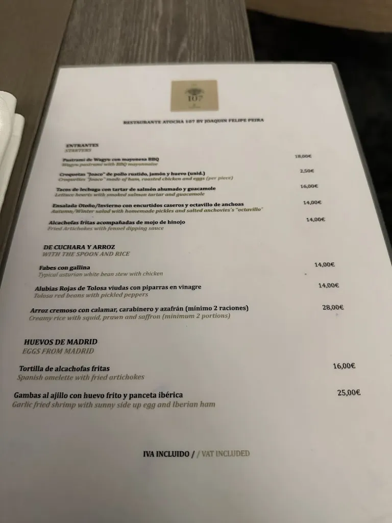Menu_Restaurante ATOCHA 107_Soleràs El_image_2