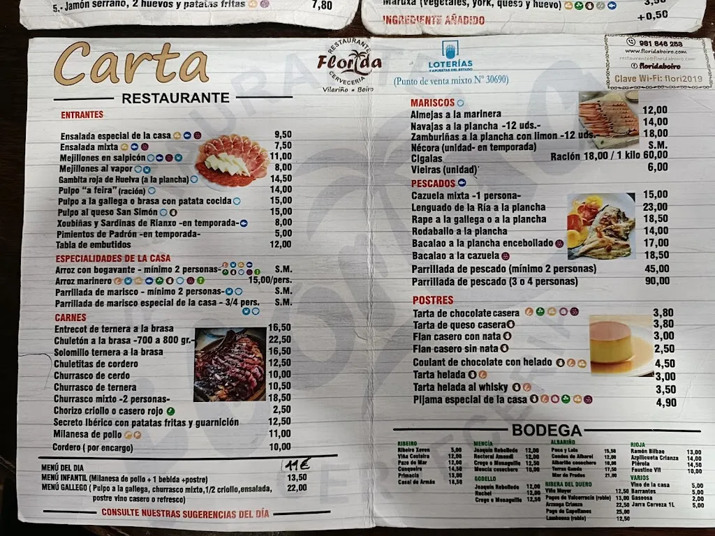 Menu_Restaurante Florida_Boiro_immagine_2