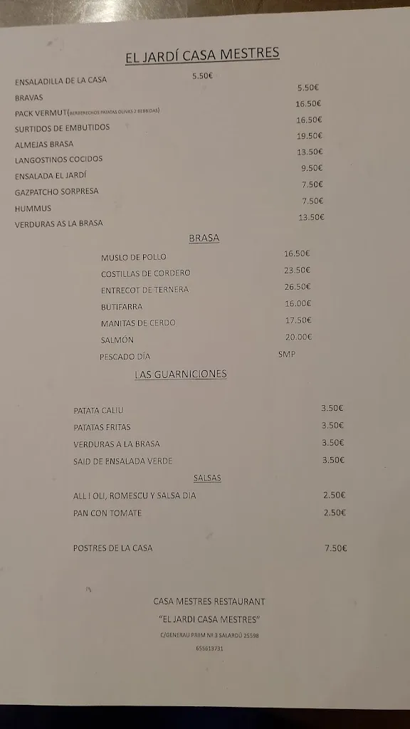 Menu_CASA MESTRES RESTAURANT_Naut Aran_image_1