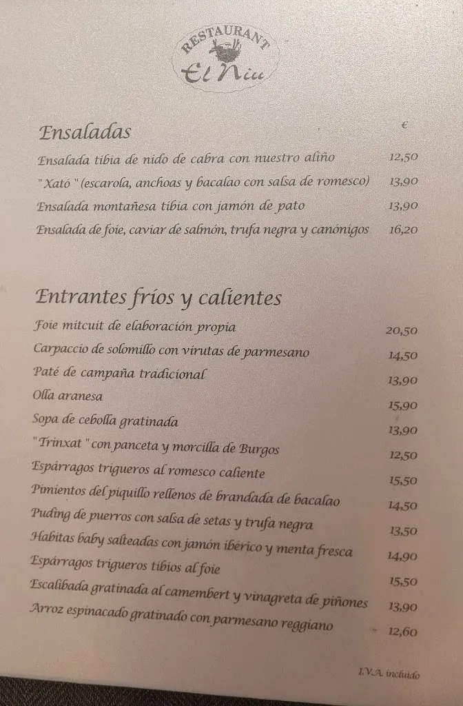 Menu_Restaurant El Niu_Naut Aran_immagine_1