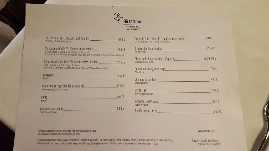 Menu_Eth Restilhè_Naut Aran_image_1