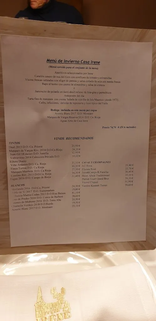 Menu_Restaurante Casa Irene_Naut Aran_image_2