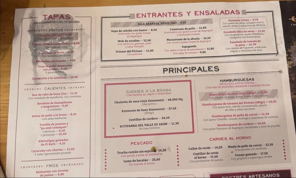 Menu_Tauèrna Urtau Vielha_Naut Aran_image_2