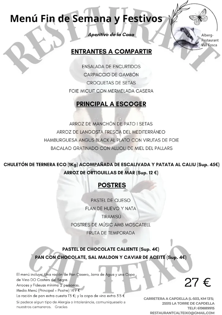 Menu_RESTAURANT CAL TEIXÓ_Torre de Cabdella La_image_1