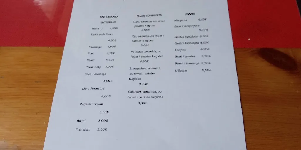 Menu_Bar L'Escala | Ribera de Cardós_Vall de Cardós_image_1