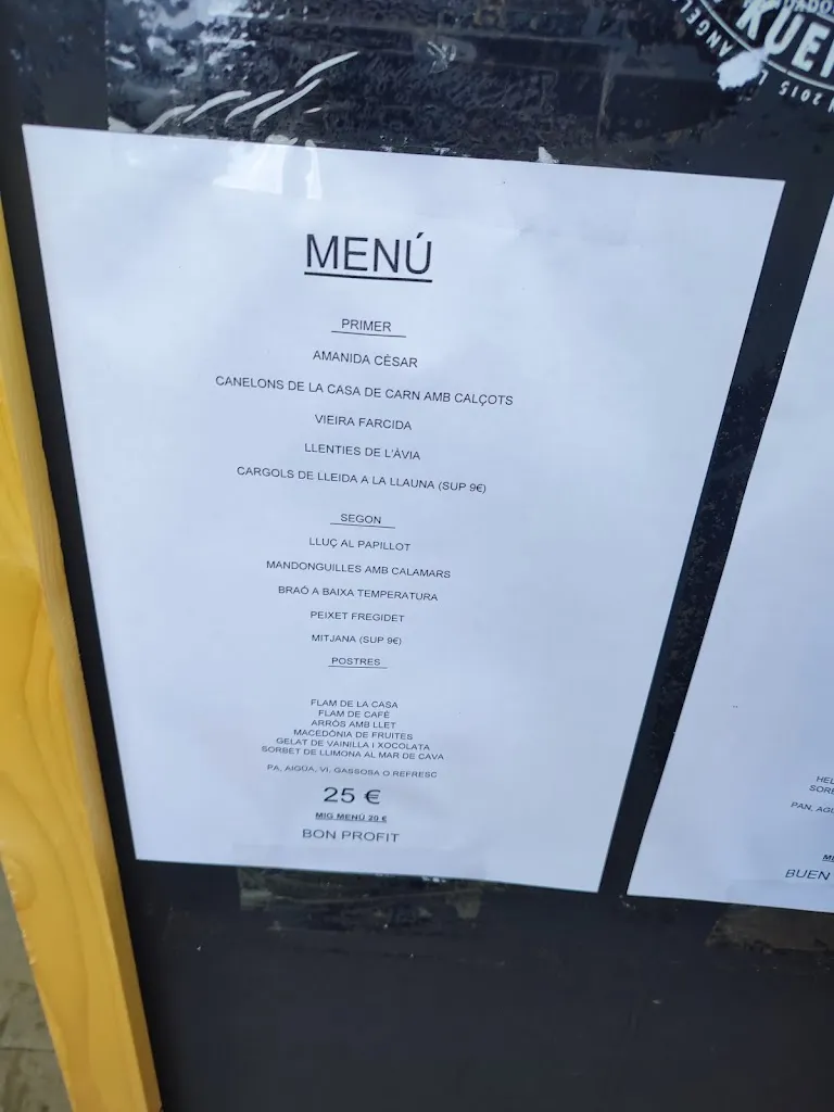 Menu_Restaurant Cister De Vallbona. Cerrado por vacaciones. Volvemos el 21 de Octubre._Vallbona de les Monges_image_1