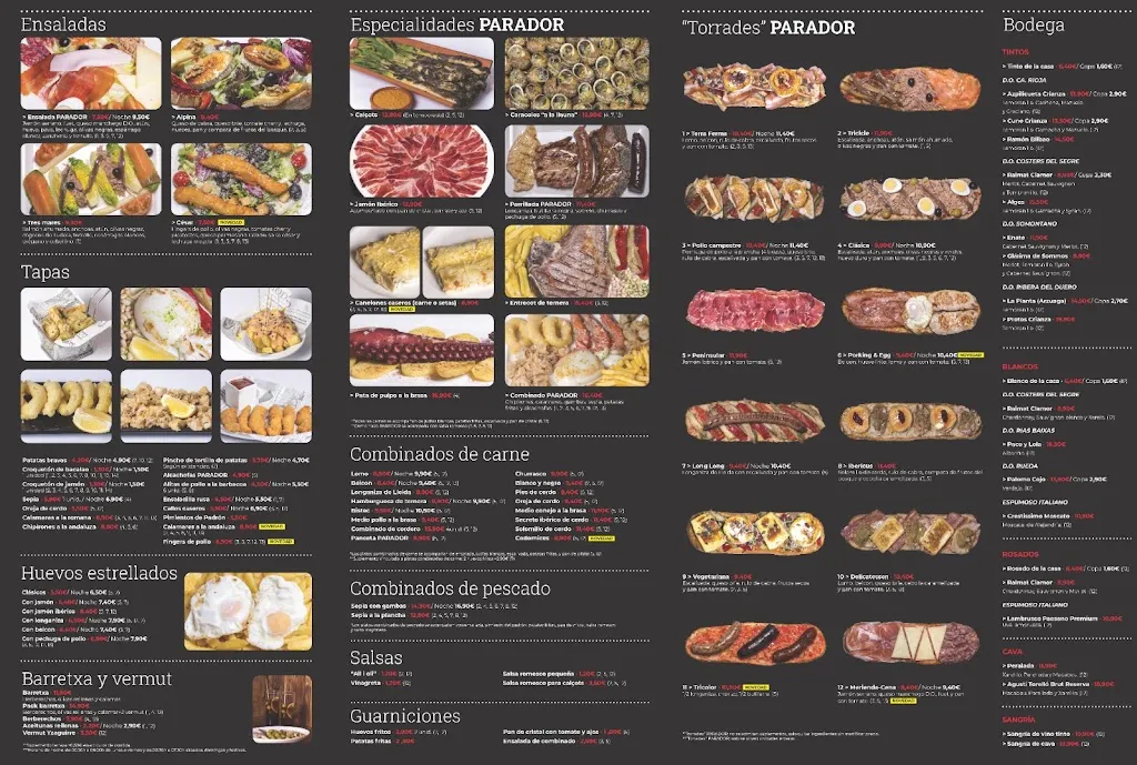 Menu_Parador 24h Torrefarrera_Torrefarrera_image_3