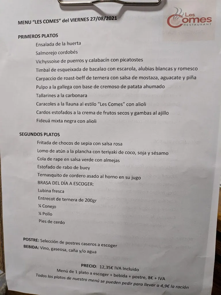 Menu_Les Comes_Torrefarrera_image_4