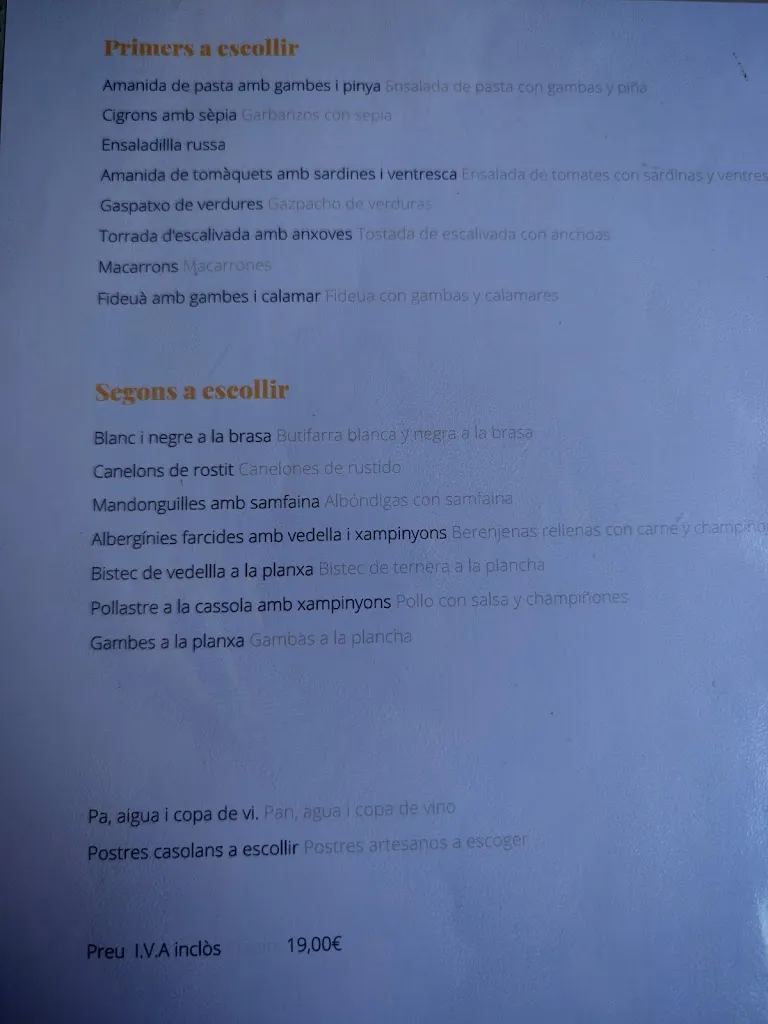 Menu_Restaurant Cal Farré_Vallfogona de Balaguer_image_1