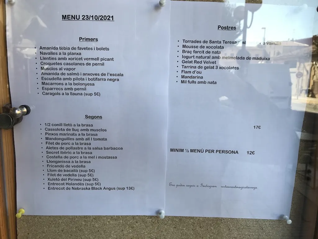 Menu_Magic's Restaurant_Verdú_image_3