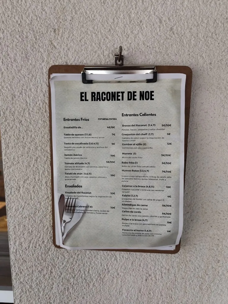 Menu_El Raconet de Noé_Muro de Alcoy_image_1