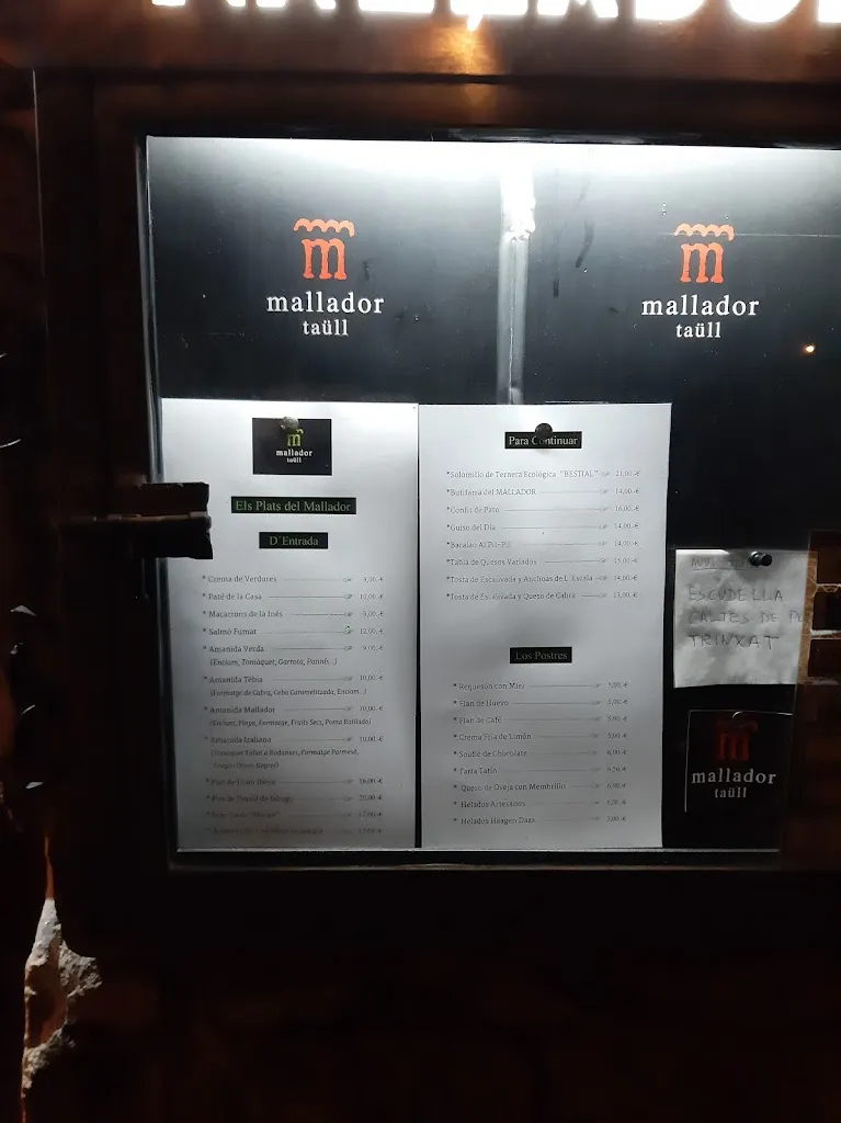 Menu_Restaurant Mallador | Taüll_Vall de Boí La_image_1