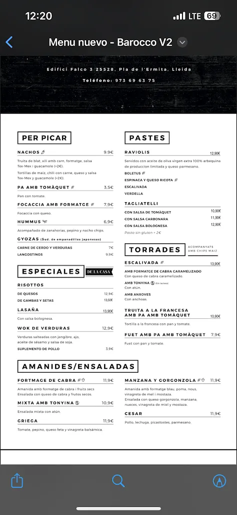 Menu_Pizzeria Barocco_Vall de Boí La_image_4