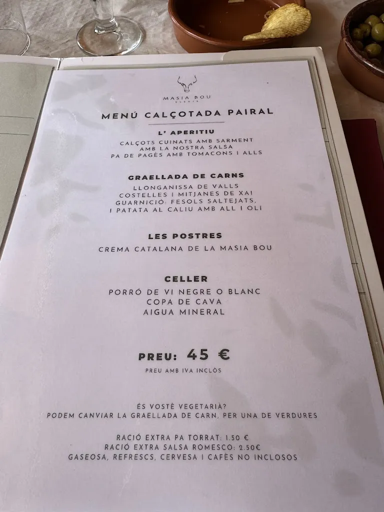 Menu_Restaurant Masia Bou | Valls_Valls dAguilar Les_image_1