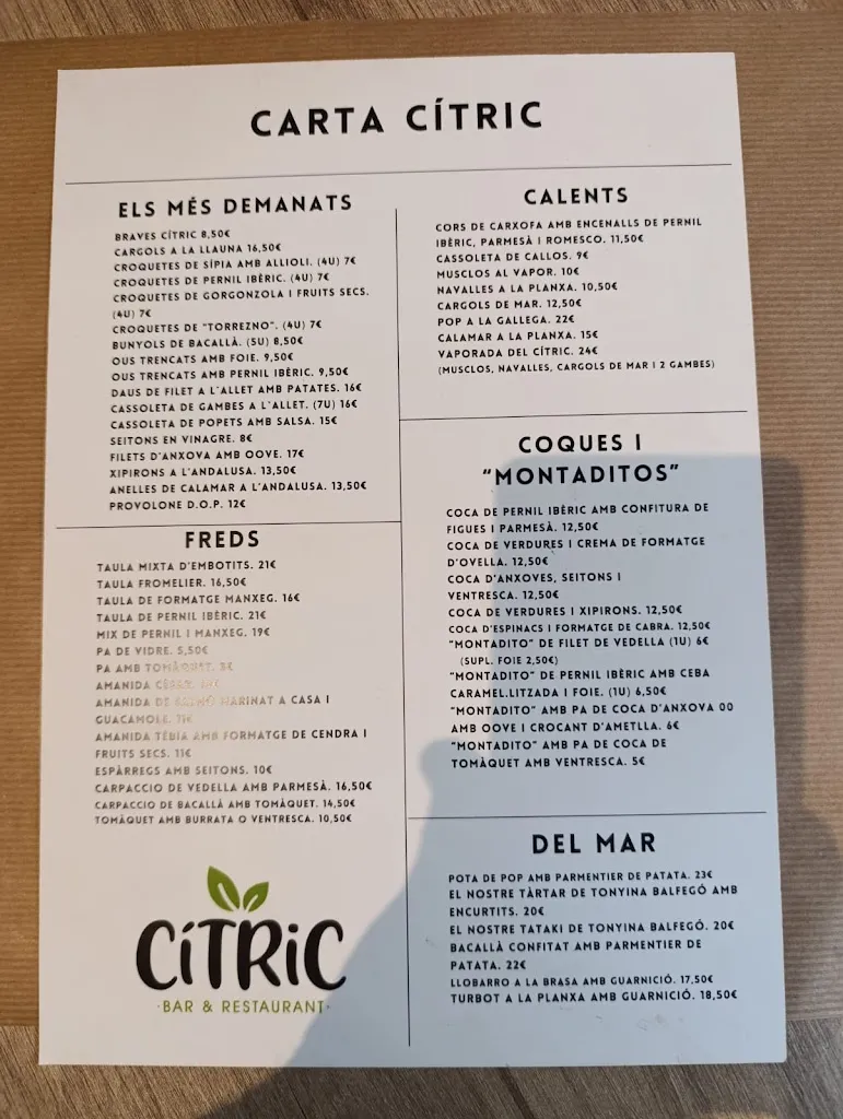 Menu_Cítric Restaurant_Valls dAguilar Les_image_1