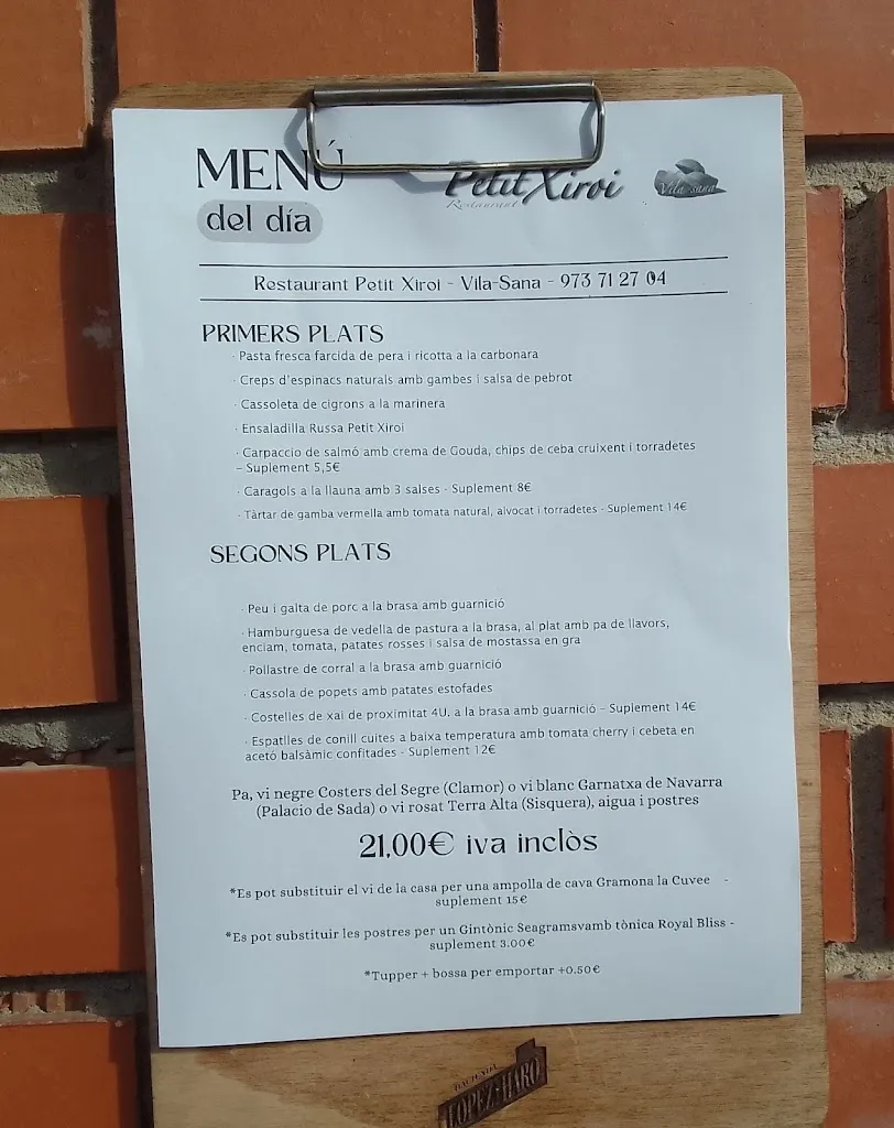 Menu_Petit Xiroi_Vila-sana_image_1