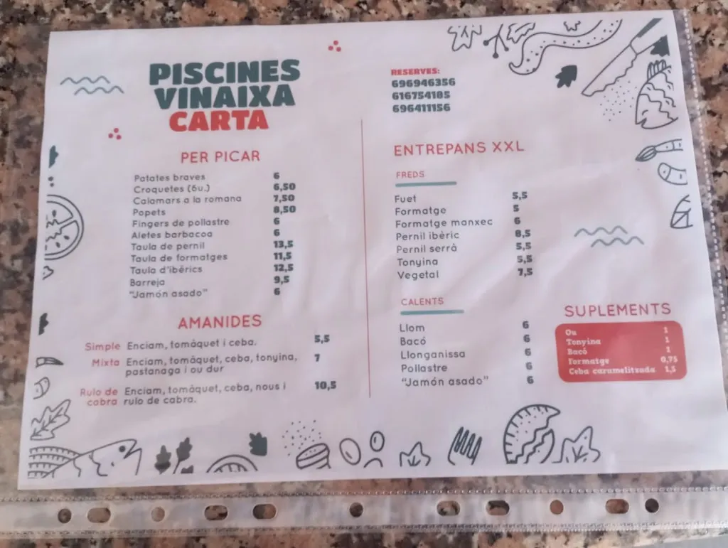 Menu_Bar de les piscines_Vinaixa_image_1