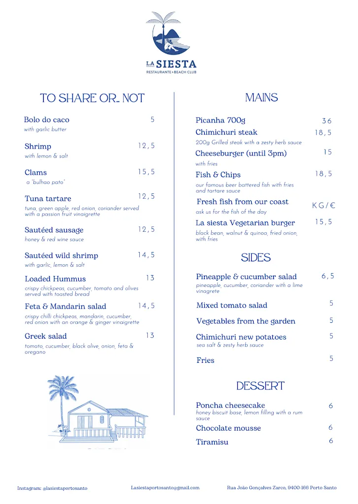 Menu_La Siesta Restaurante_Baleira_image_1